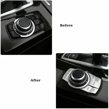 

Silver Multimedia Button Cover Chrome Multi Media Button Cover Trim Car