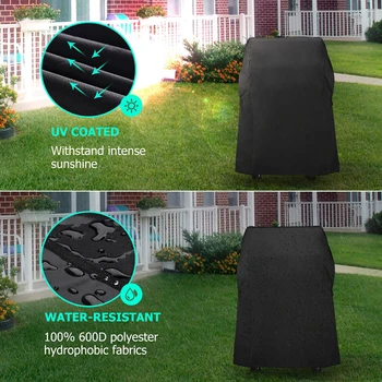 

Heavy Duty Barbecue Water Resistant, Dust Proof Polyester Taffeta Dust-proof Anti-UV Outdoor Protection Gas BBQ Grill Cover