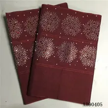 Модные нигерийские ASO OKE gele головные уборы Вышивка с бисером и камнями Высокое качество Женские обертывания ткань 2 шт./лот