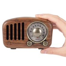 R919 clásico retro receptor de radio portátil Mini madera FM SD MP3 Radio Estéreo altavoz de radio con Bluetooth AUX USB recargable radio