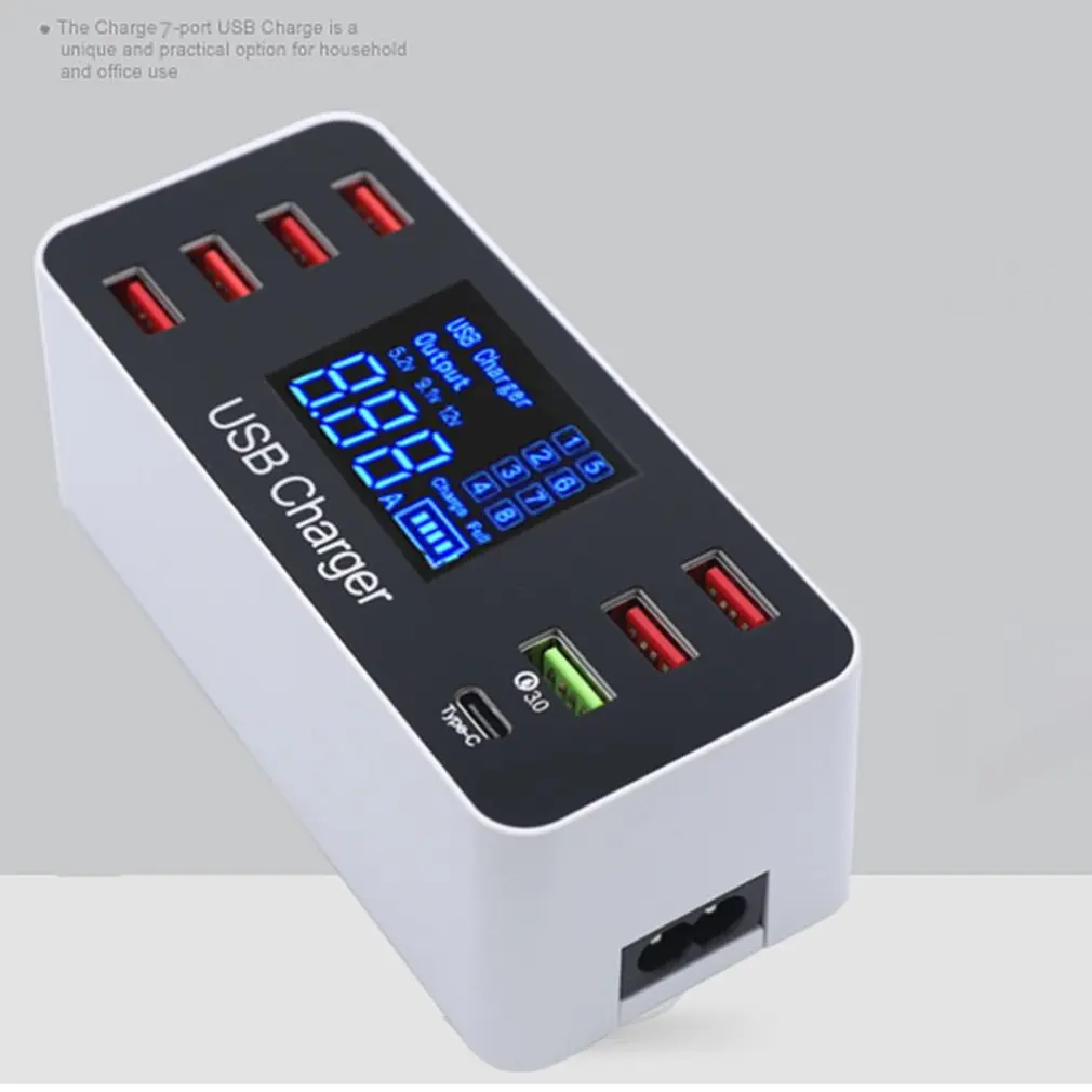 Мульти быстрое зарядное устройство USB быстрая зарядка 3,0 несколько USB зарядная станция для телефона Универсальный usb-концентратор зарядное устройство QC 3,0 светодиодный дисплей