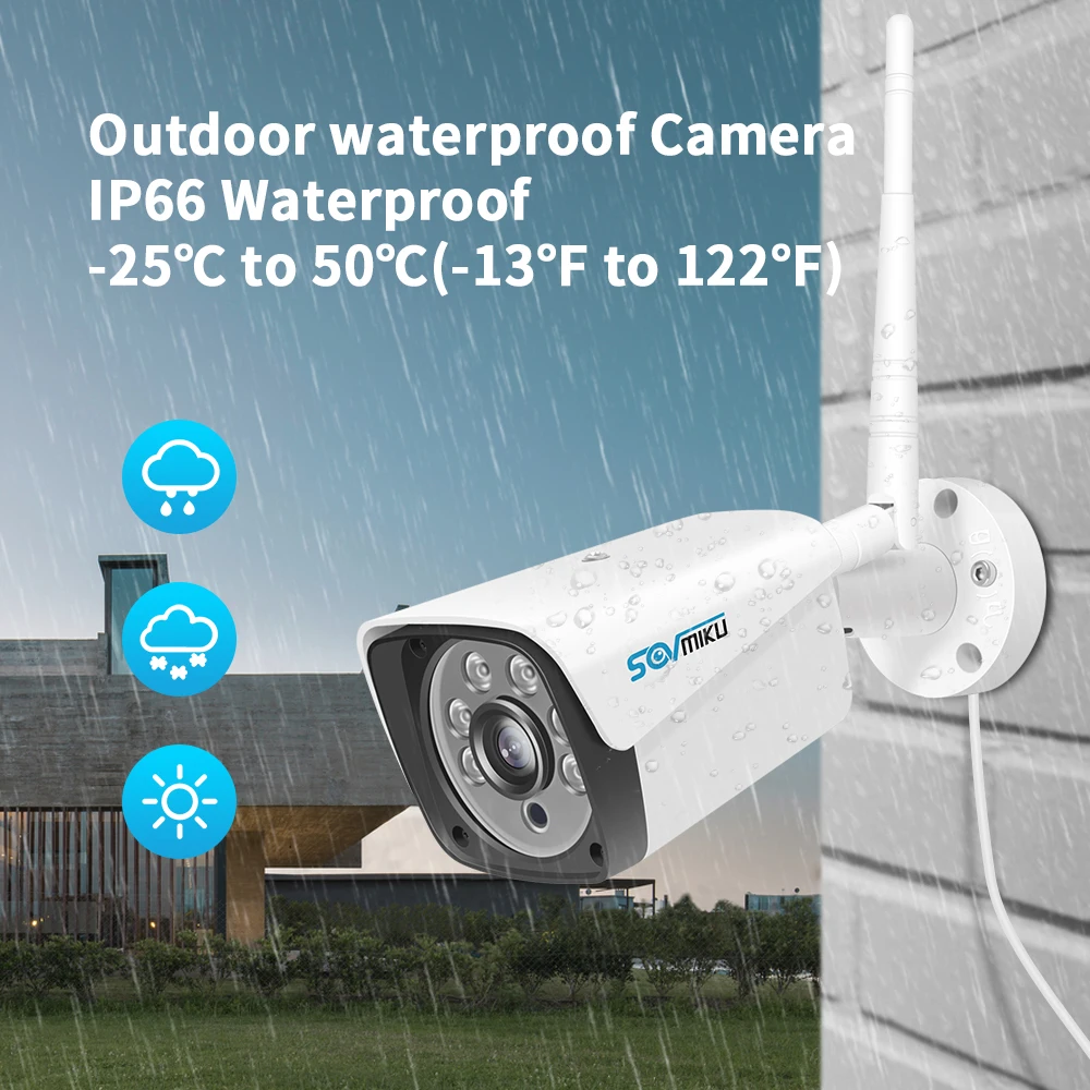 8CH 1080P Wireless CCTV System 4pcs 2MP Outdoor Wifi IP Camera 8CH NVR Recorder Video Security Came