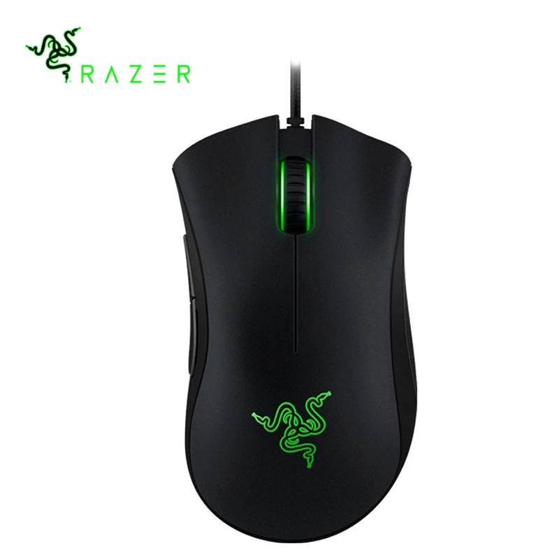 Ceny Razer deathadder Essential mouse profesjonalny przewód usb Gaming Mouse 2000DPI oświetlenie ergonomiczna mysz optyczna do komputera PC nowość