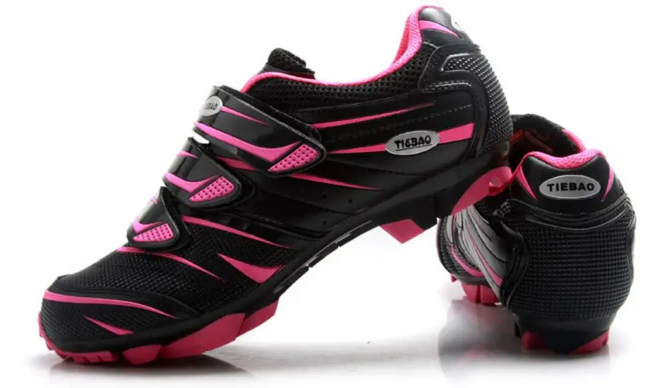 Tiebao women cycling shoes sapatilha ciclismo mtb SPD pedals Sneaker breathable self-locking riding bicycle Female mtb shoes