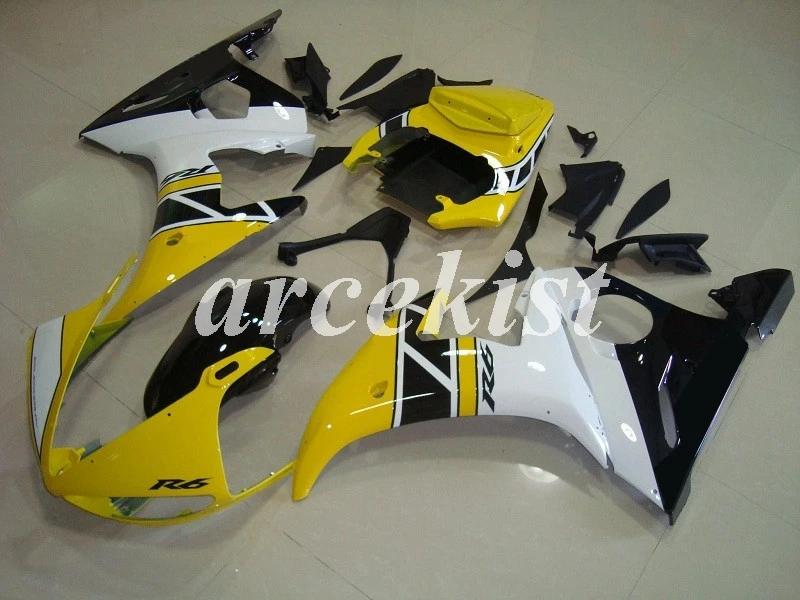 4 бесплатные подарки Новые ABS Обтекатели наборы подходят для Yamaha YZF R6 2003 2004 2005 обтекатель набор R6 03 04 05 пользовательские белый черный желтый