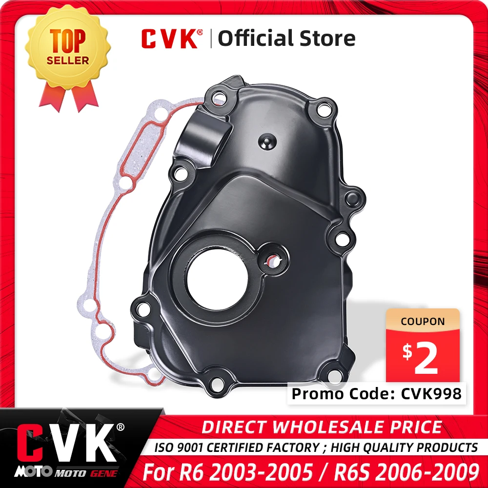INLIMA Motorkap Oliepomp Cover Crank Case Stator Side Shell Fit for YAMAHA YZF-R6 2003 2004 2005 R6S 2006 2007 2008 2009 (Color : Dark Grey
