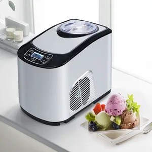 Household Mini Ice Cream Machine Refrigeration Home Full Automatic Intelligent Ice Cream Maker 1.5L Capacity Ice Cream Makers