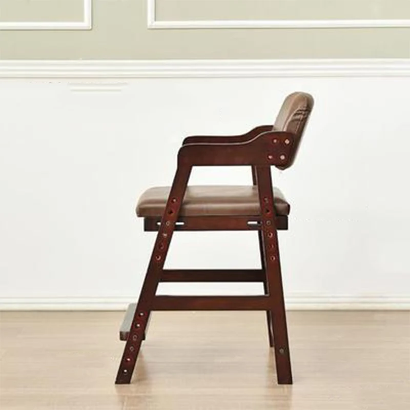 Solid Wood Home Children's Study Chair Student Backrest Writing Chair Adjustable Dining Backrest