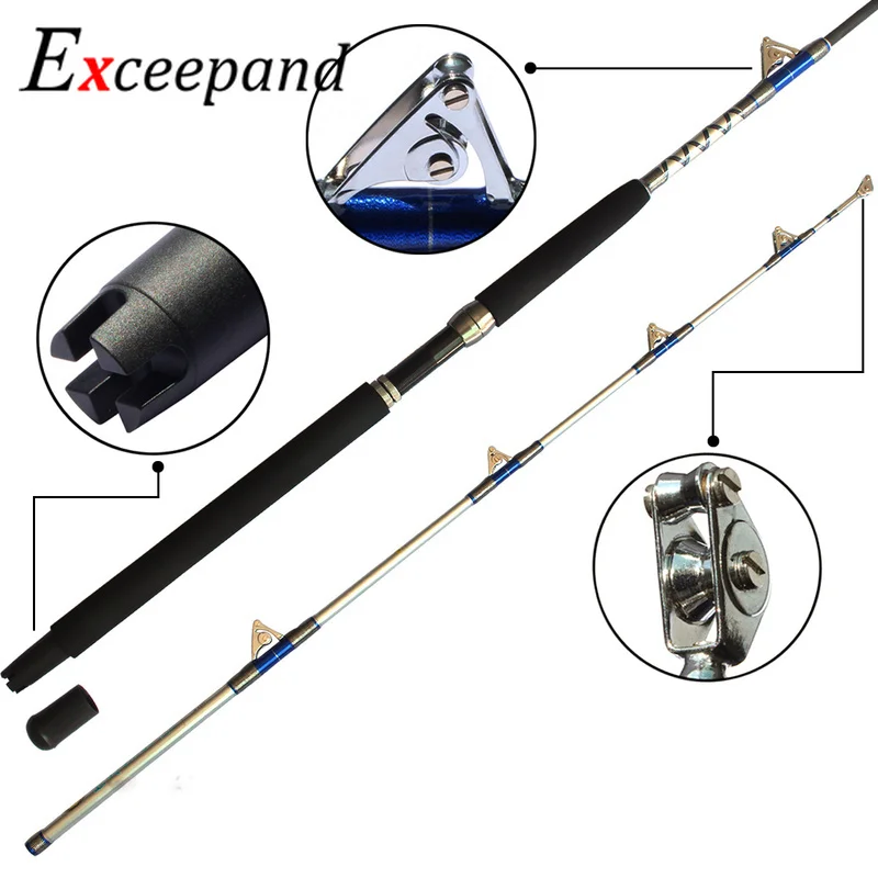 Rod Exceepand 50 LBS Троллинг удочка 1,8 M-2,1 M большая игра сверхмощный углеродный Морской Катер