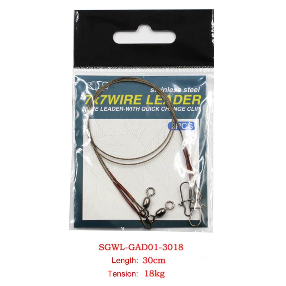 2pcs Fishing Wire Leader Fishing Leash With Rolling Swivels Lure Anti-bite  Line For Pike Fishaccessories Tool Gear - Fishing Lines - AliExpress