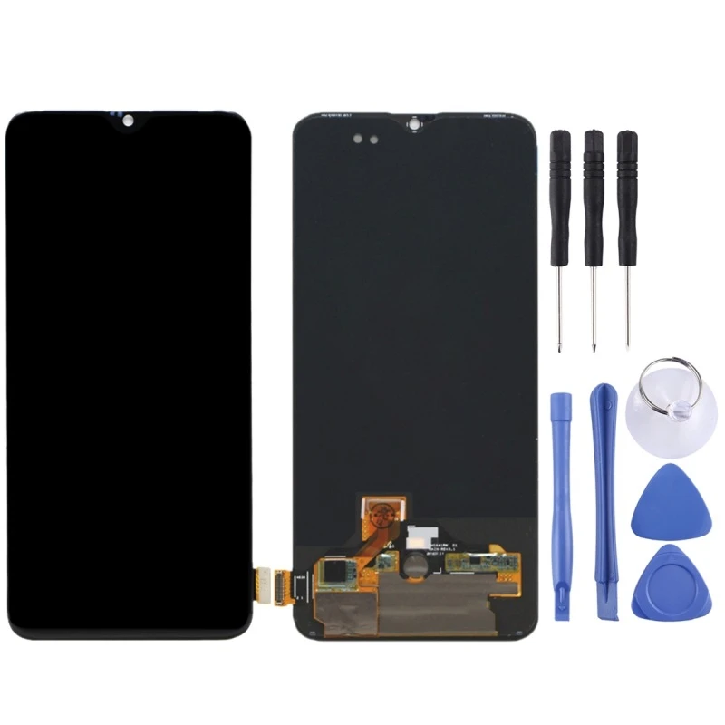 AMOLED для oneplus 6 T A6010 A6013 ЖК-дисплей кодирующий преобразователь сенсорного экрана в сборе для oneplus 6 T для oneplus 1+ 6 T с рамкой - Цвет: black no frame