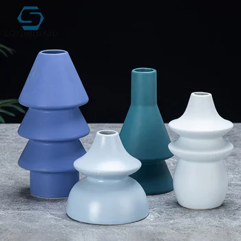 

Strongwell Nordic Ins Frosted Ceramic Flower Vase Tabletop Vase Decoration Simple Jewelry Home Decoration Model Room Gift