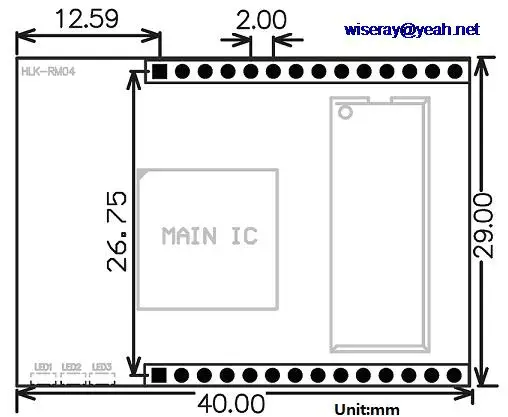 DHL/EMS 20 штук Wi-Fi HLK-RM04 на борту антенный модуль Serail для RJ45 Serail-A1