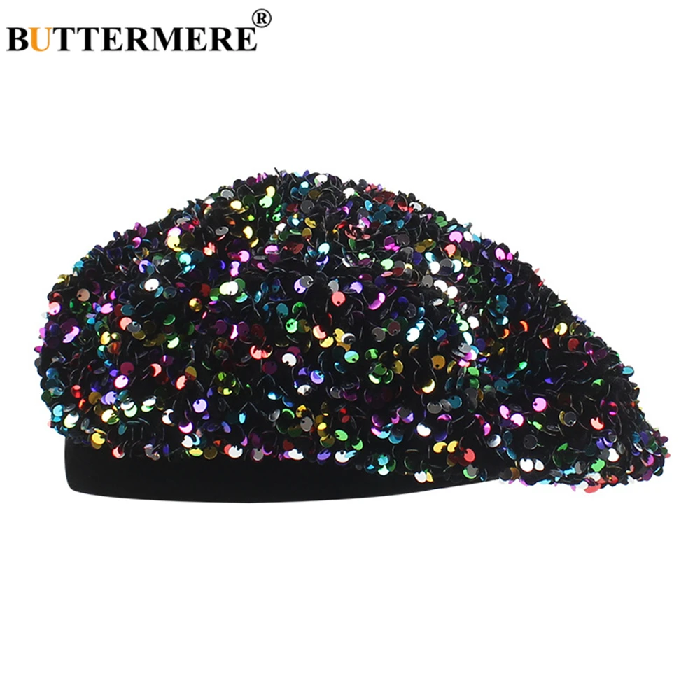 Berretti da donna con paillettes berretti per donna cappello da pittore con  ricamo brillante cucito a mano cappello da donna con cappuccio francese  colorato|Women's Berets| - AliExpress