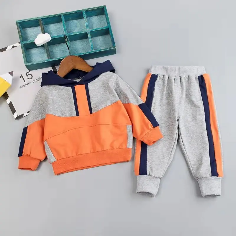 Koop Kid Jongen Kleding Set Voor Meisje Casual Sportswear 2019 Mode Patchwork Baby Boy T shirt + Broek 1 2 3 4Y