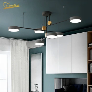 

Nordic Minimalist LED Pendant Lamp Lighting Modern Iron Pendant Lights Bedroom Study Room Living Room Decoration Lamps Device