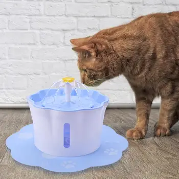 

2.6L Dog Cat Mute Drinker Feeder Automatic Water Dispenser with Silicone Pad USB Anti-bacterial PP Resin Pet Intelligent