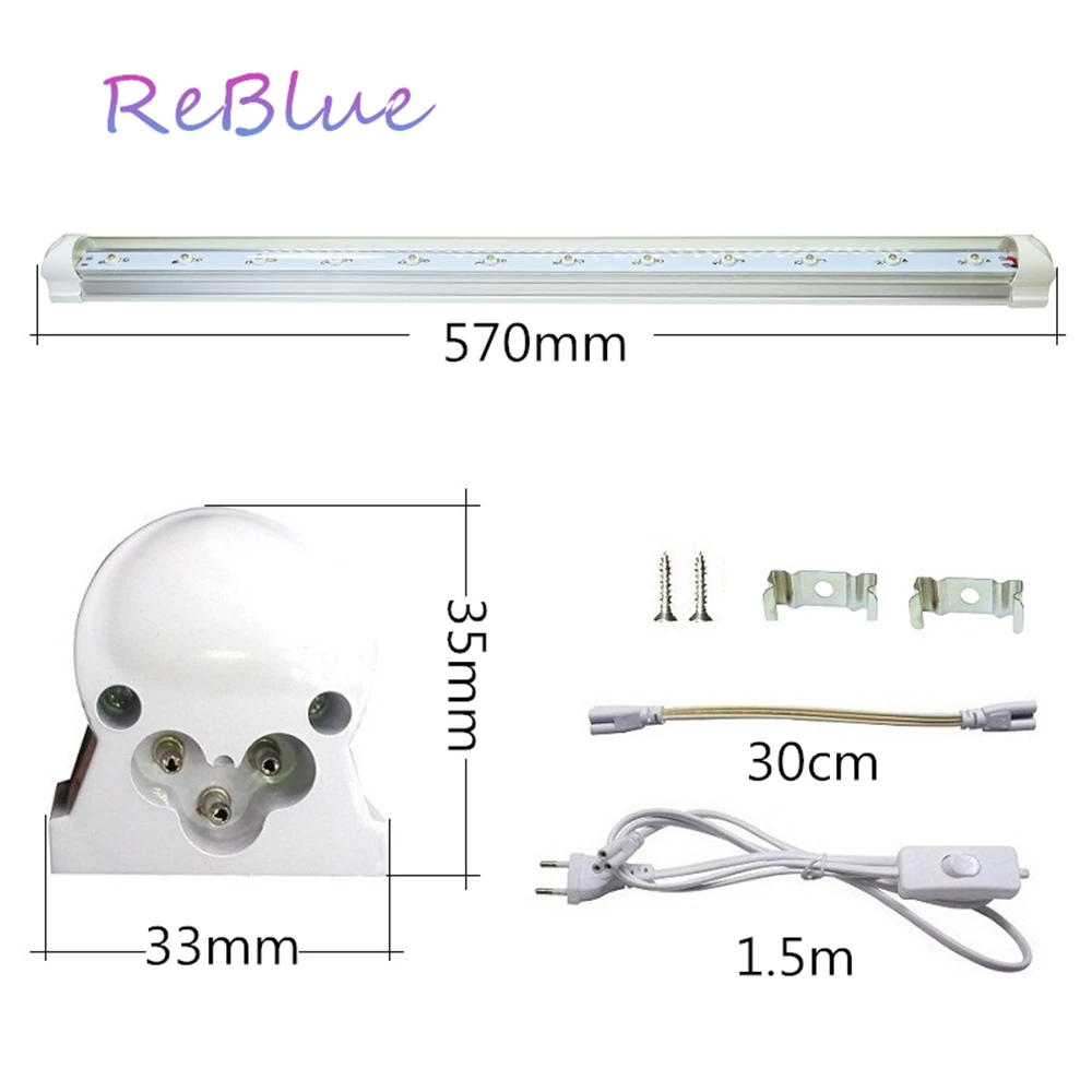  ReBlue Plant Light Phyto Lamp 36W T8 Full Spectrum Led Lamp For Plants Grow Light Full Spectrum Led - 4000245533622