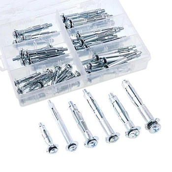

42Pcs Bolt Assortment Kit Hollow Wall Anchors Screws for Secure Drywall Sheetrock and Paneling To Walls Ceiling