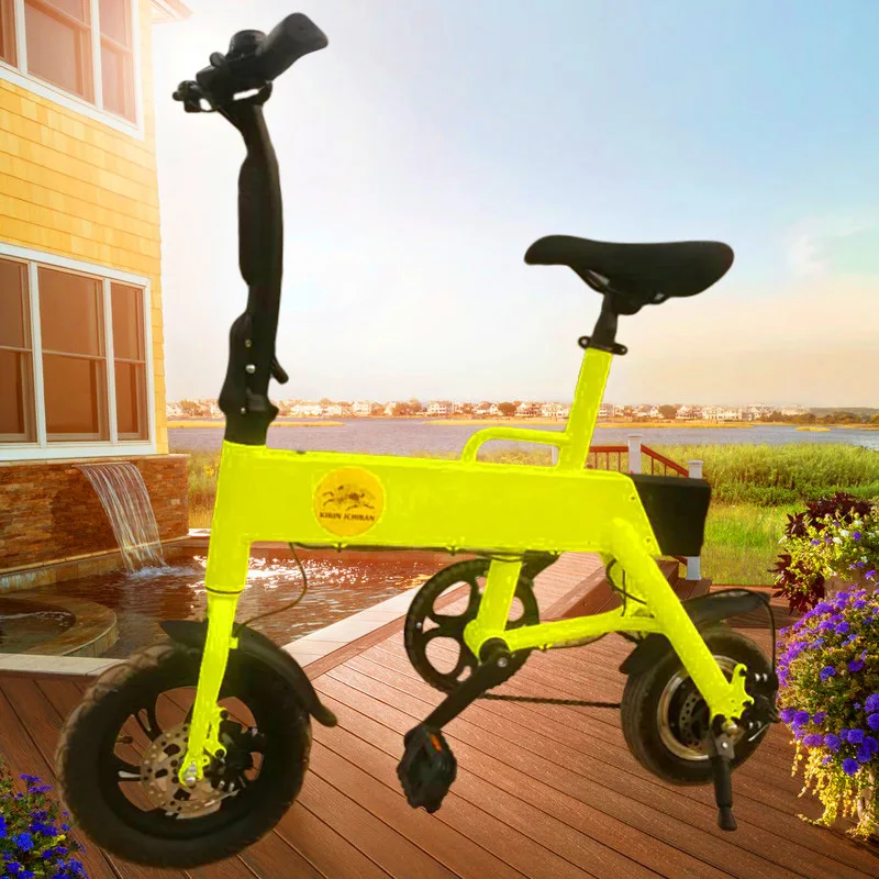 Bicicleta Лонгборда, фара для электровелосипеда в 12-дюймовый складной-литий Батарея складной электрический велосипед Rockwheel Bicicleta electrica bicicleta Лонгборда