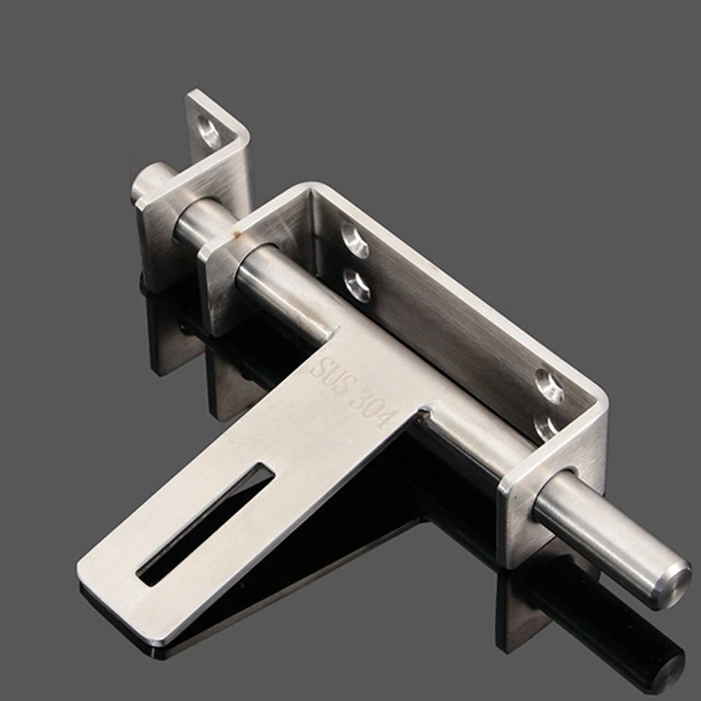 

Solid Heavy Duty Hardware Tools Sliding Bolt Gate Latch 304 Stainless Steel Safety Lock Multifunction Padlock Hole Rust-proof