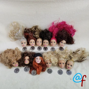 

B20-1 Original Foreign Trade European Beauty1/6 OOAK NUDE Doll Head Mussed Hair for DIY Soft PVC Head with Fitting 90%NEW
