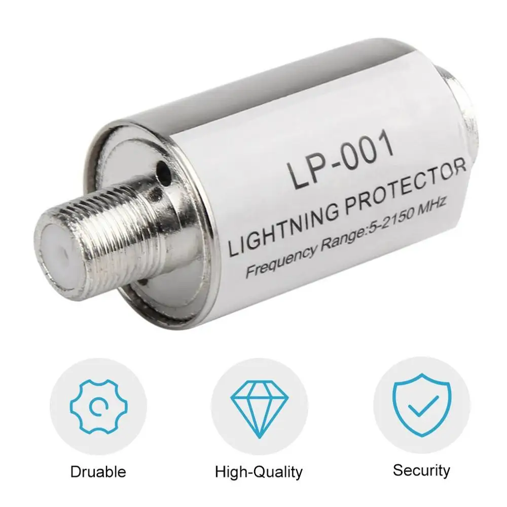 Lightning Protection Devices Surge Protector Coaxial Satellite TV Satellite Antenna Lightning Arrester 5-2150MHz