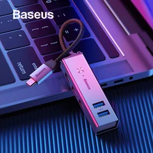 Baseus 5 портов USB C концентратор до 3,0 usb type C для MacBook Pro type C концентратор 3,0 usb-хаб для DELL ThinkPad ASUS светодиодный Micro usb-хаб