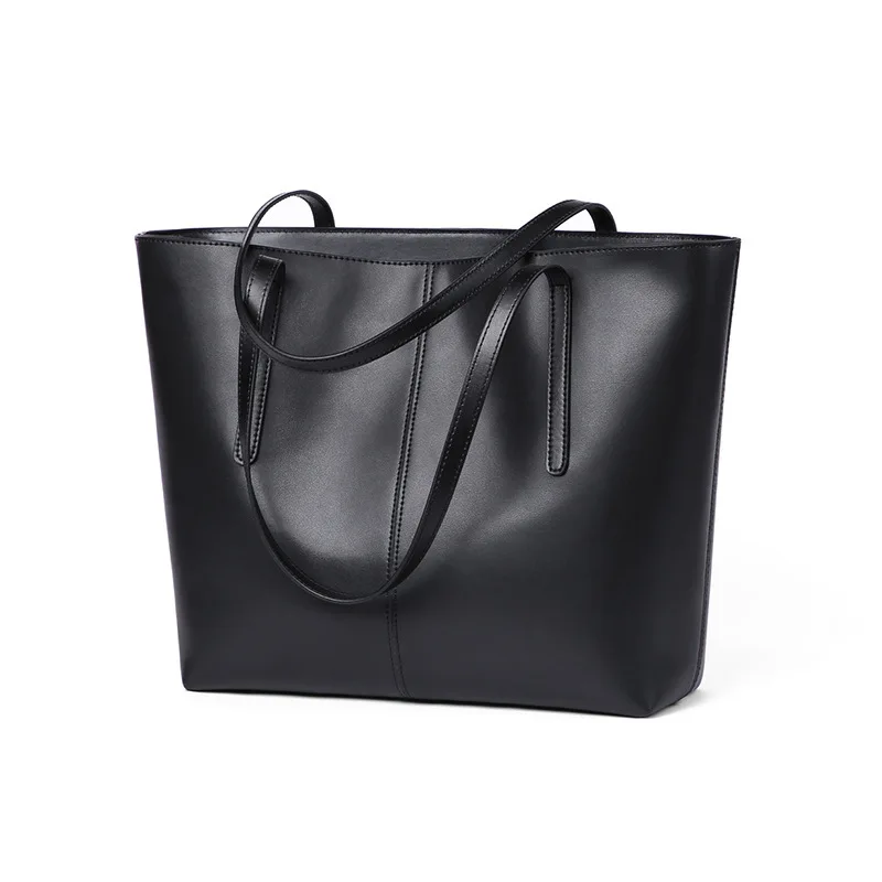 

Bag 2020 Simple Genuine Leather Handbag Joker Single Shoulder Big Capacity Toto Special Package Woman Chao