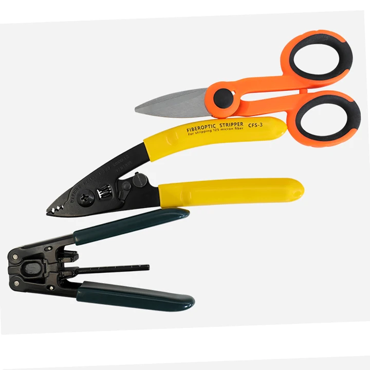 

Free Shipping Tri-hole Fiber Optic Stripper CFS-2 FTTH Cable Stripper Kevlar Scissors Cutter