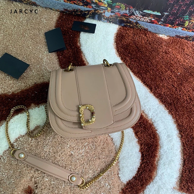 Fashion Alligator Leather Saddle Bag Women Luxury Shoulder Bags Small Round Handbag Spring and Summer Crossbody Messenger Bags