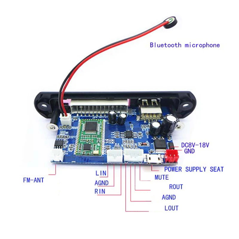 8-18 в Bluetooth 4,0 APE FLAC WAV WMA MP3 декодирование аудио приложение управление SPP пульт дистанционного управления MP3 декодер доска