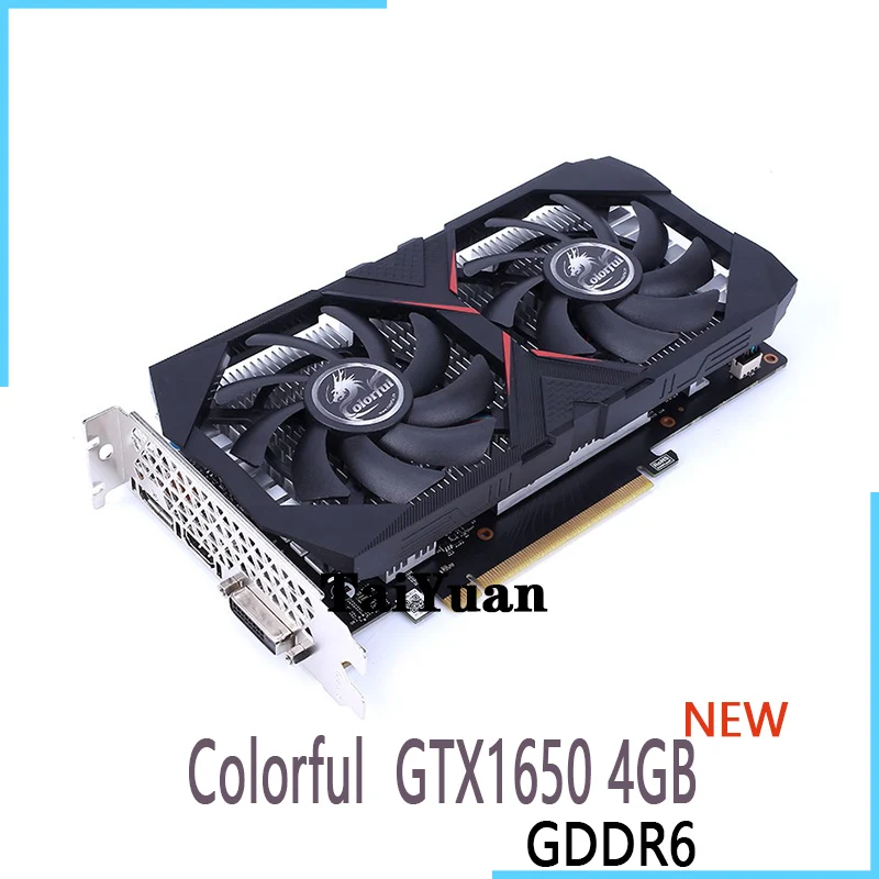 gpu pc Colorful GeForce BATTLE AX GTX 1650 4GDDR6 GTX 1650 12nm 4G GDDR6 128bit  Support AMD Intel Desktop CPU MotherboardNEW gpu computer