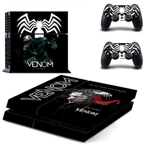 GYTM1990 Venom наклейка для PS4 наклейка для sony playstation 4 PS4 консоли и 2 крышки контроллеров наклейки для приставки стикер s винил - Цвет: GYTM1990