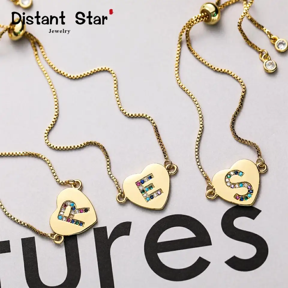L2 SENFAI 26 Alphabet English Letters Crystal First Initial Name Charms for Bracelet,Necklace,Zipper Puller