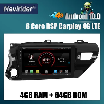 

Built in 4G Lte car Intelligent navigation tape recorder 10 android car gps radio multimedia player for toyota Hilux 2016