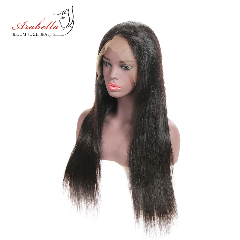 13x4 парики из натуральных волос на кружеве прямые 210% плотность предварительно сорванные для черных женщин Arabella бразильские волосы remy парик с кружевом спереди