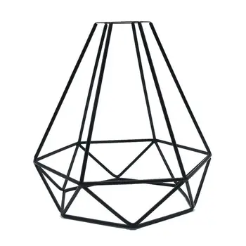 

Lampshade Only Retro Edison Metal Wire Cage Shaped Hanging Pendant Light Chandelier Lampshade Without Bulb Lamp Covers