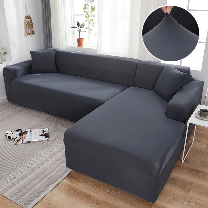 Colore grigio Divano Copertura Stretch Elastico Divano Coperture per  Soggiorno Copridivano Divano Coperture Ad Angolo Divano a forma di L Divano  copertura - AliExpress