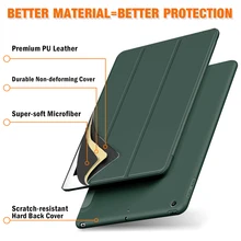 Étui à rabat pour iPad 10.2 2019, coque, convient aux modèles 7e génération, 2017, 2018 9.7 5/6e, Air 2/3 10.5 Mini 4 5 2020 Pro 11 Air 4 10.9,