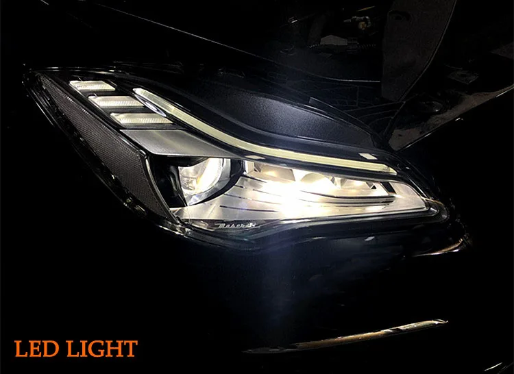 DY_L автомобильный стиль для Maserati Quattroporte фары 2013 для Quattroporte полный светодиодный налобный фонарь DRL