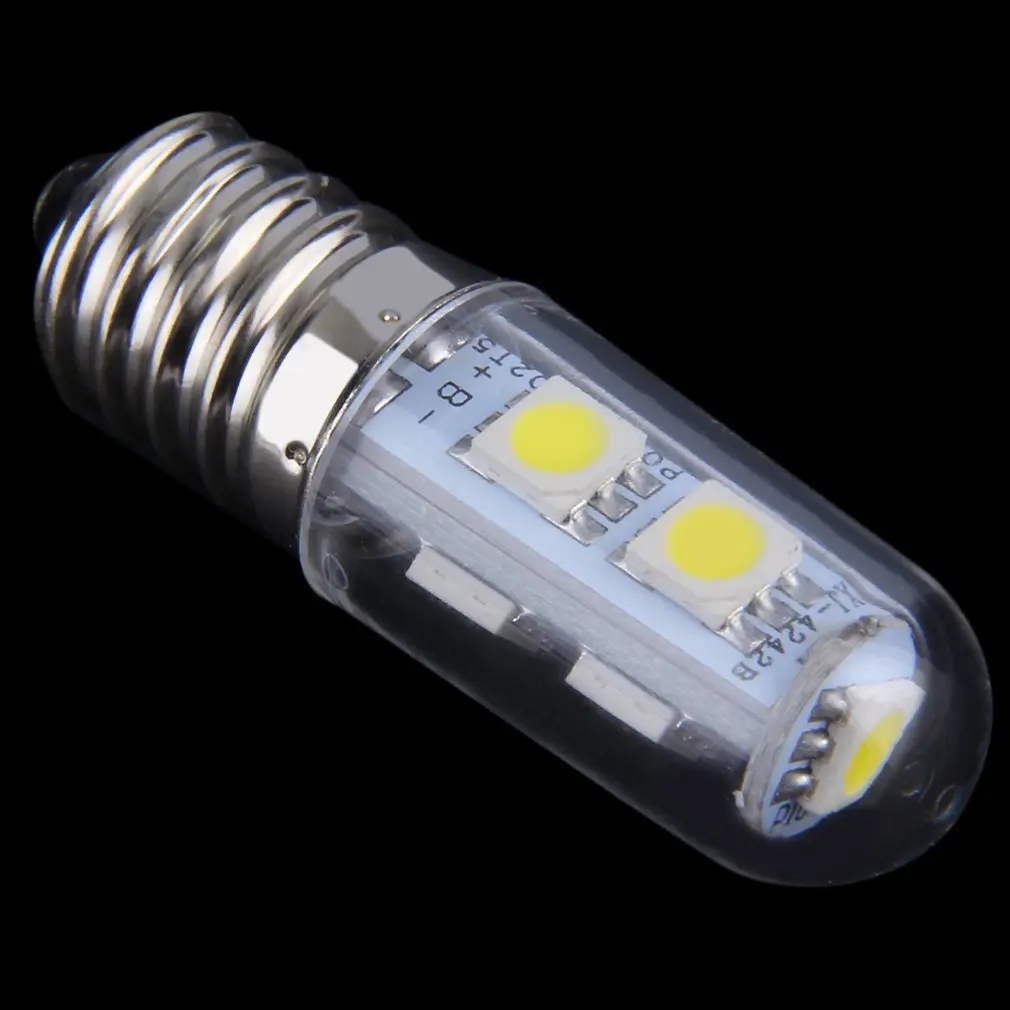 1x Мини E14 1 Вт 7 светодиодов 5050 SMD Природа/теплый белый свет лампа для холодильника