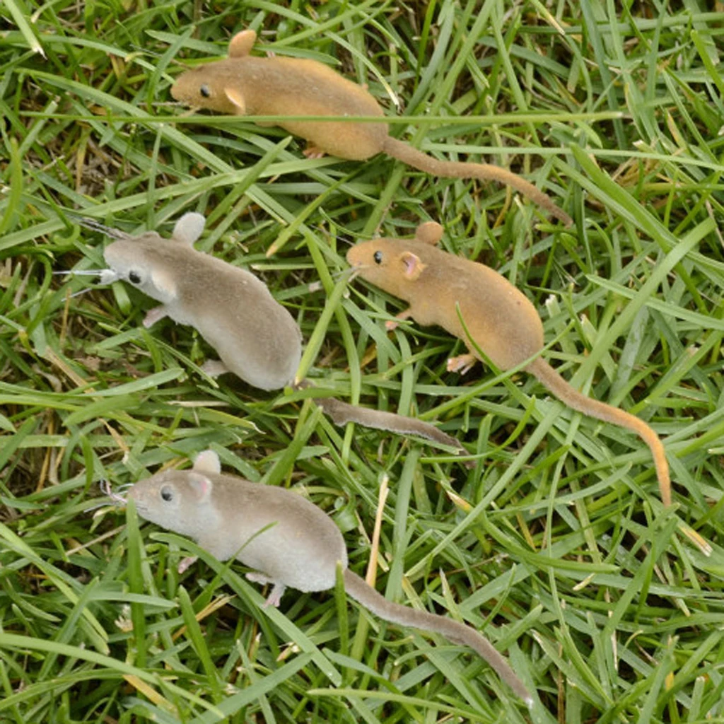 10er Set Realistische Tonmaus Mäuse Graue Ratte Katze Trainingsspielzeug 