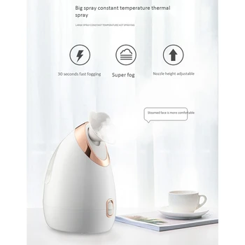 

EU Plug Facial Steamer SPA - Nano Ionic Warm Mist, Facial Sauna, Portable Humidifier , Deep Clean and Tighten Skin