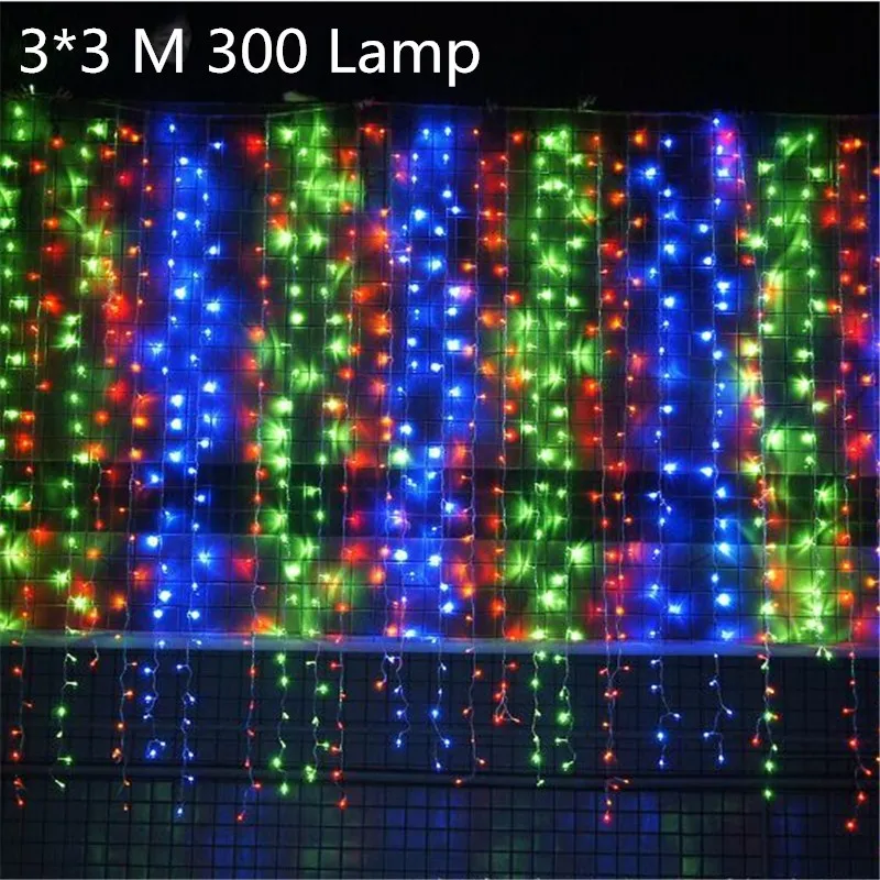 3x3m Colorful Год рождественские украшения для дома Adornos De Navidad Рождественский светодиодный светильник 3,5 м 96 светильник s Рождественская гирлянда Natal Kerst - Цвет: 3x3m Colorful