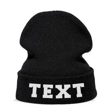 

Customized Embroidered Your Logo Text Customized Winter Beanie Hats Fashion Warm Cap Unisex Elasticity Knit Beanie Hats Dropship