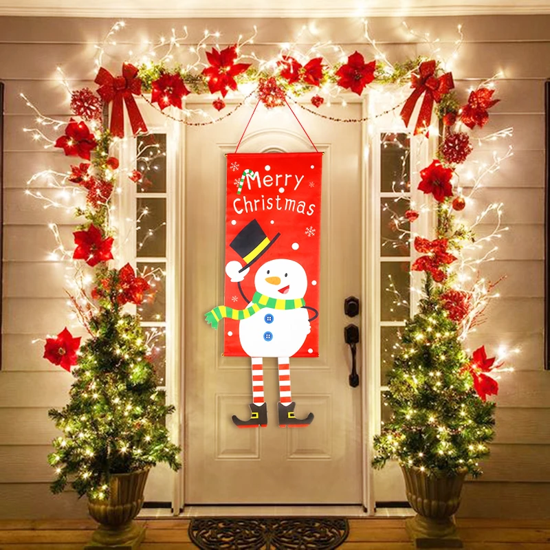 3PCS 2M Xmas Garland Home Party Wall Door Hanging Decor Christmas Tree Ornament 