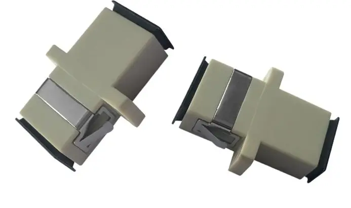 MM Gray 50 шт. волоконно-оптический SC адаптер OM5 Lime Green ftth муфта симплексный SC upc оптоволоконный адаптер OM5 IL - Цвет: MM Gray