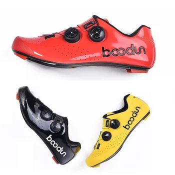 

2019 New Road Cycling Shoes Carbon Fiber Self-Locking Ultralight Breathable Wear Non-slip professional Bicycle Racing Sneakers
