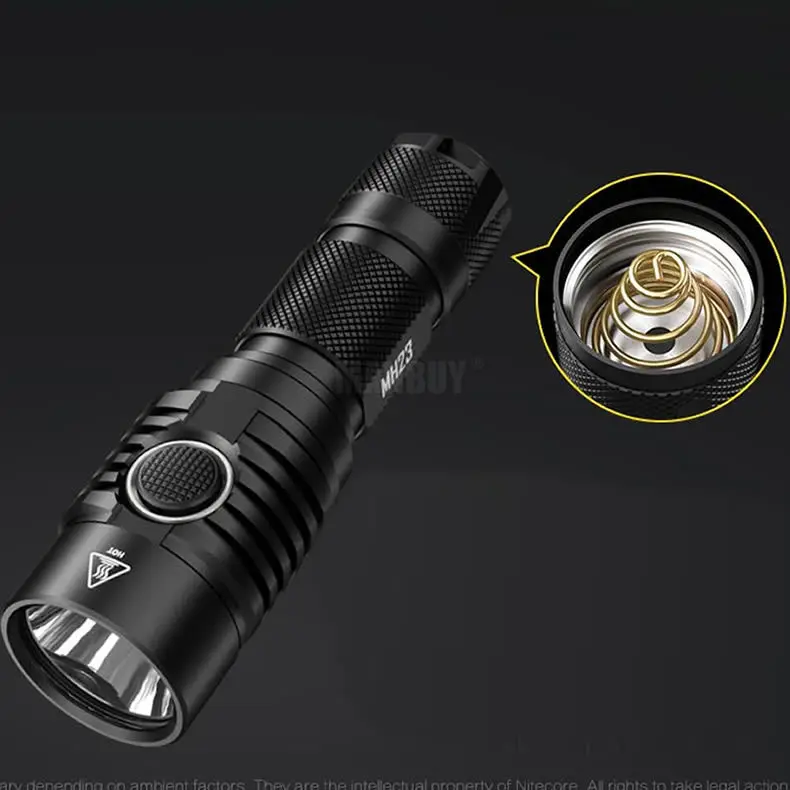 NITECORE хвост колпачок+ пружина для налобного фонаря портативное освещение аксессуары EC30 EC23 MH23 MH10 MH20GT LR12 HC33 HC65